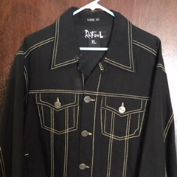 ReFuel Black Classic Fit Jean Jacket - Picture 1 of 4